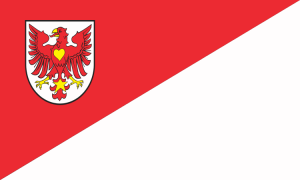 Flaga Miasta Drezdenko Tą samą uchwałą została ustanowiona flaga gminy. Flaga gminy jest flagą czerwono - białą z...