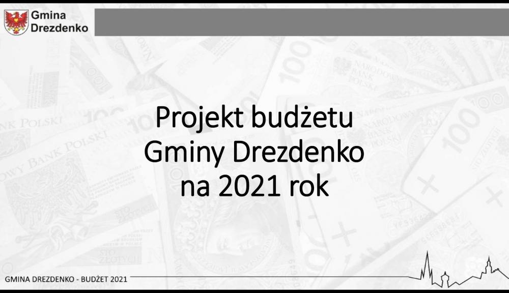 Projekt budżetu Gminy Drezdenko na 2021 rok - prezentacja