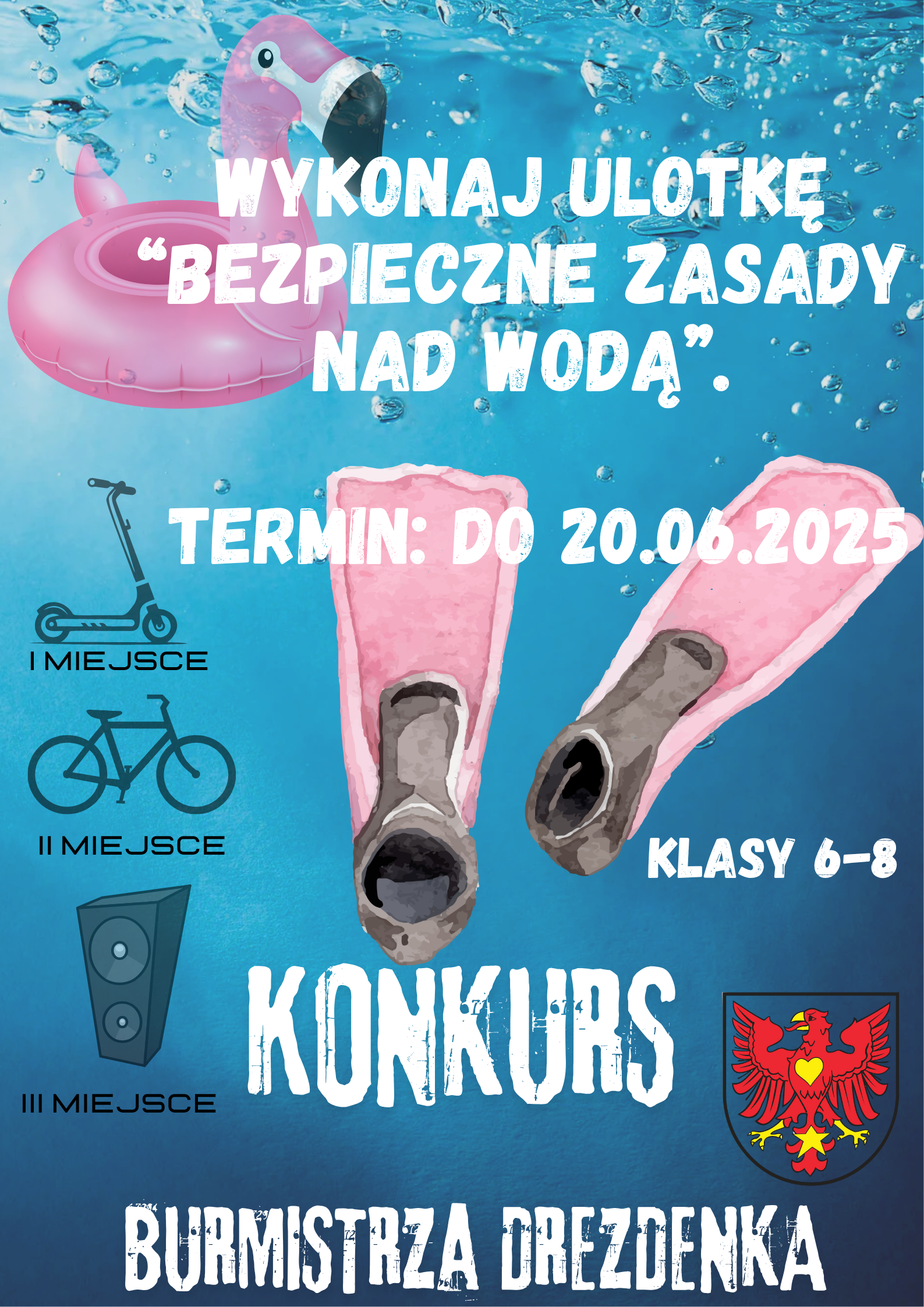 Konkrurs na ulotkę "Bezpieczne zasady nad wodą"